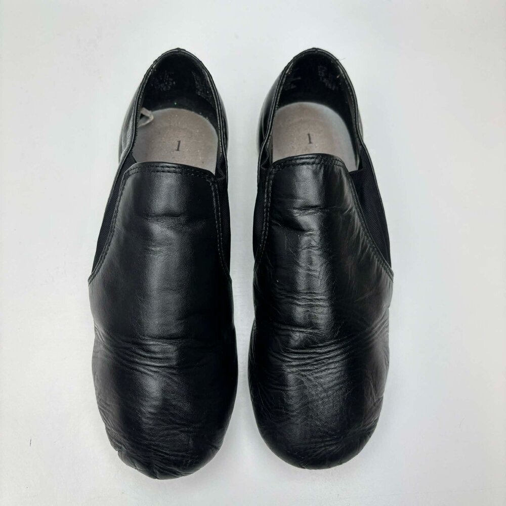 ABT America Ballet Theatre Spotlights Black Leather Jazz Dance Shoes Size 1 - Picture 7 of 11
